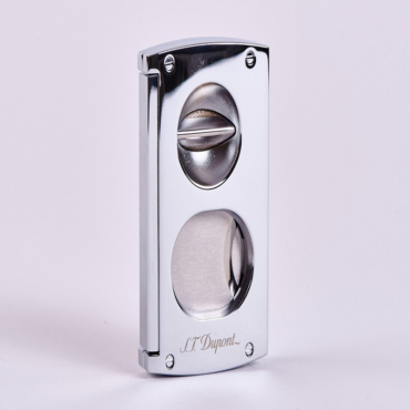 DUPONT DOUBLE BLADE AND V-CUT CHROME CIGARS CUTTER